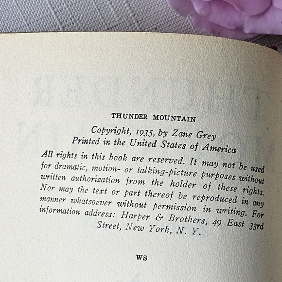 1935 Knights Of The Range & Thunder Mountain by Zane Grey, Vintage HC - Picture 13 of 13